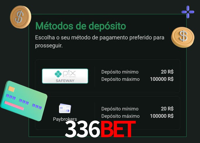 O cassino 336bet oferece uma grande variedade de métodos de pagamento